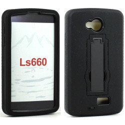 LG F60 Armor Hybrid Kickstand Case (Black)